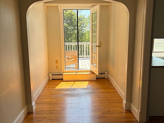 Entryway/office area/doorway to deck