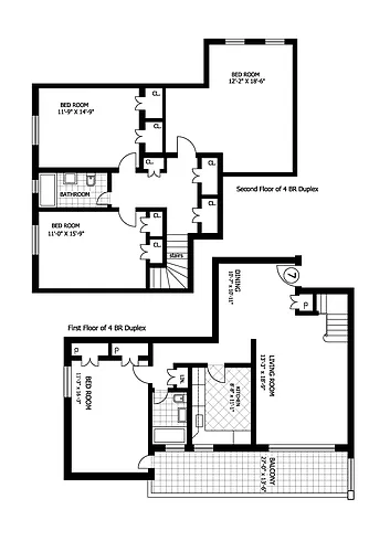 Floor plan 125 C9 30 ft deck washer dryer in apt