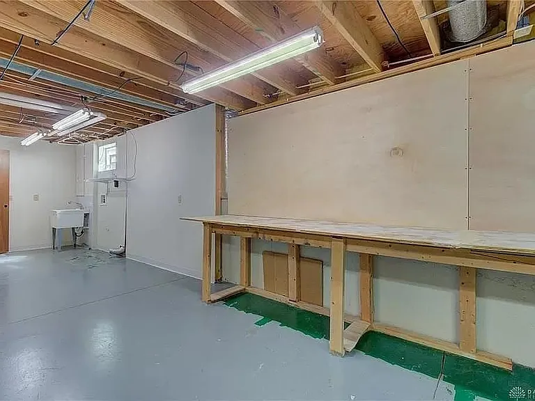 unfinished part of basement