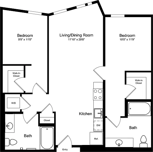 Floor plan 2 Bedroom A3.3