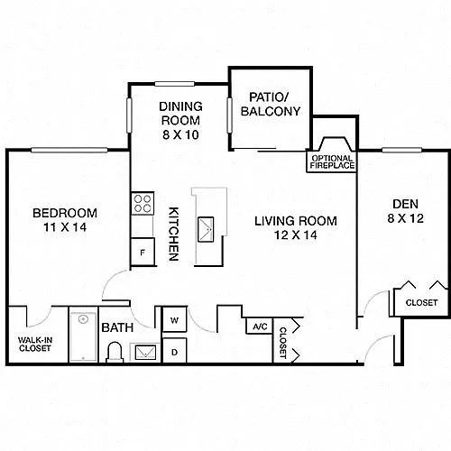 Floor plan Bradford - Den