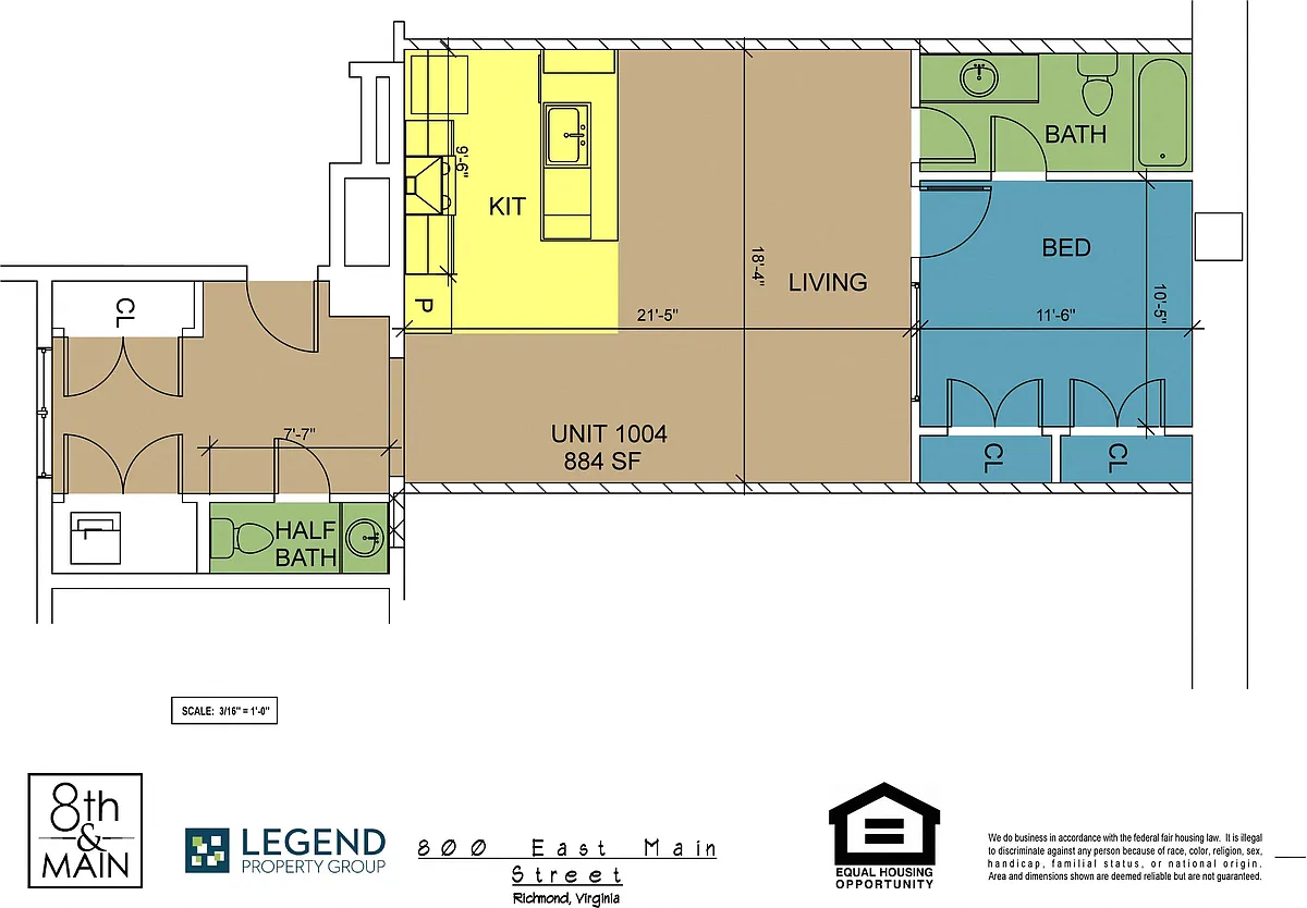 Floor plan 8th and Main 1004