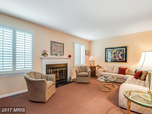 Living Room with wood burning fireplace
