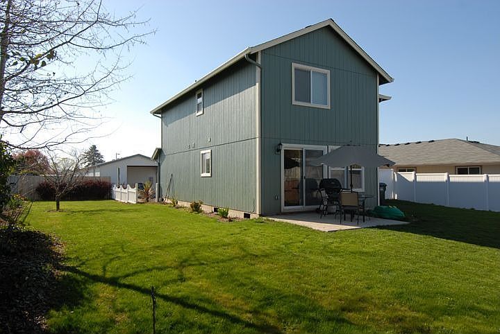 Large backyard.