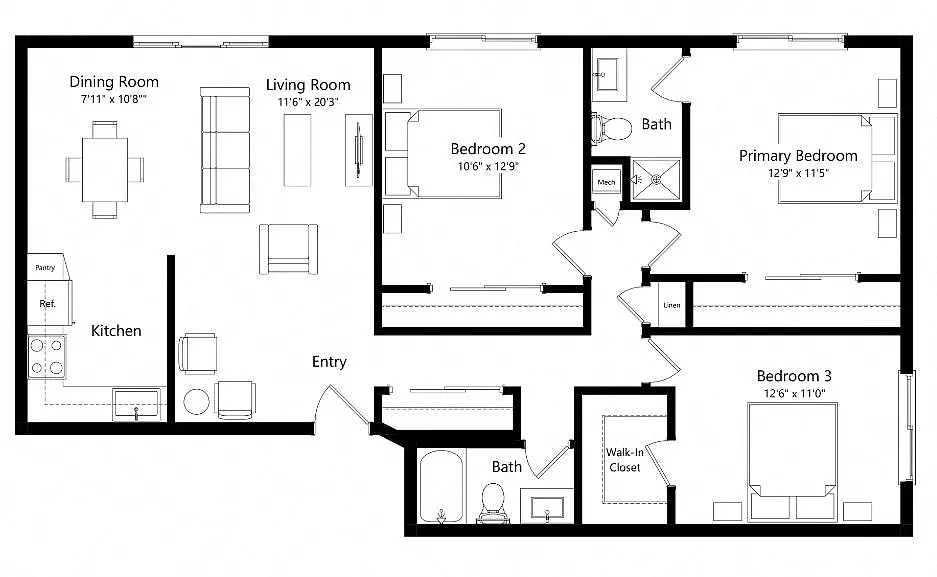Floor plan C1-P