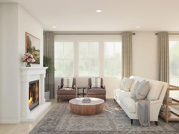 Great room with optional fireplace