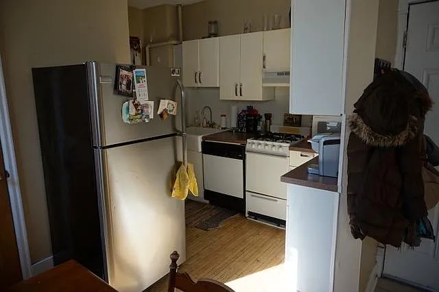 Kitchen - fridge, dishwasher (now Kitchen-Aid) and stove. New countertops ordered!