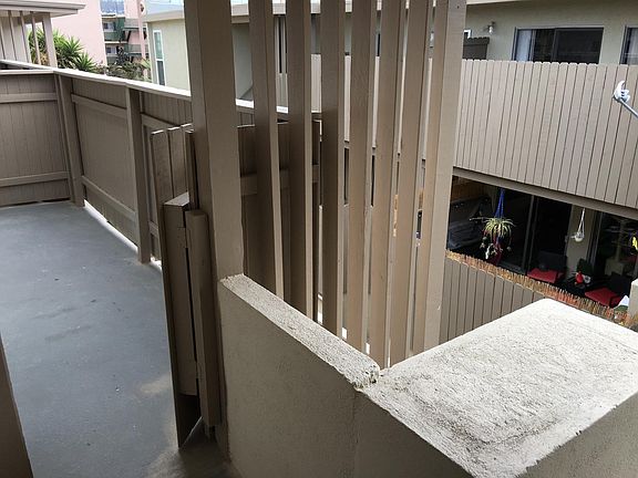 Through outer entrance to privacy patio/balcony.