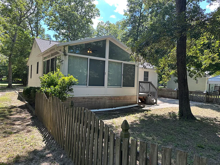 Fenced in back yard
