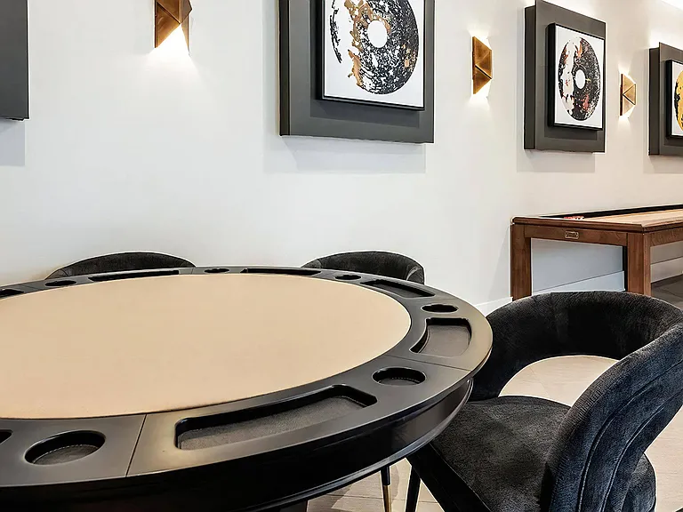 Resident Entertainment Lounge Featuring Poker and Shuffleboard