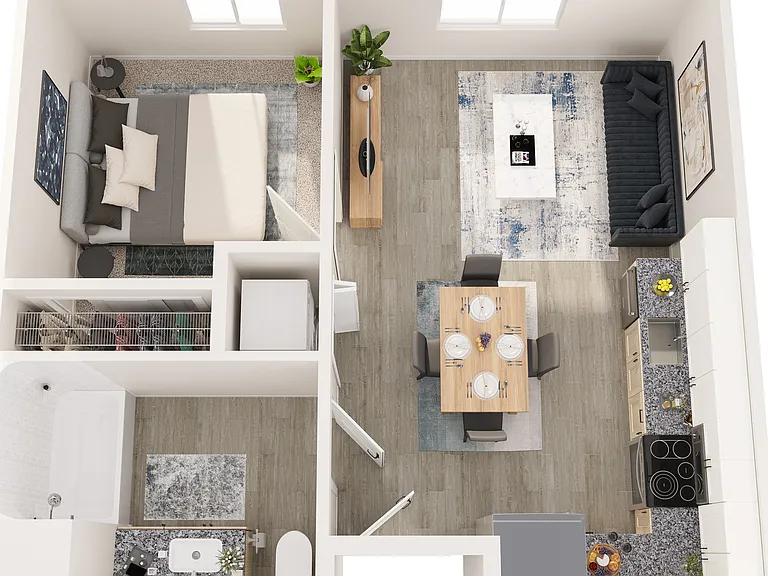 1B.1 Floor Plan - 3D 1B.1 Floor Plan - 3D