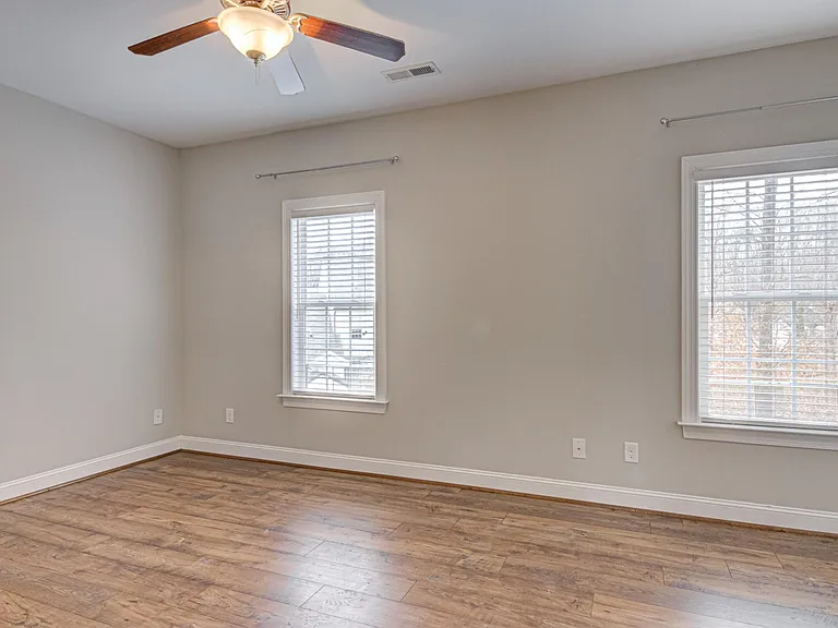 Blinds and Curtain Rods for private Master Bedroom
