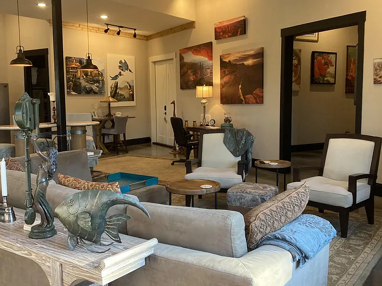 Living area offers 2 separate desk work spaces
