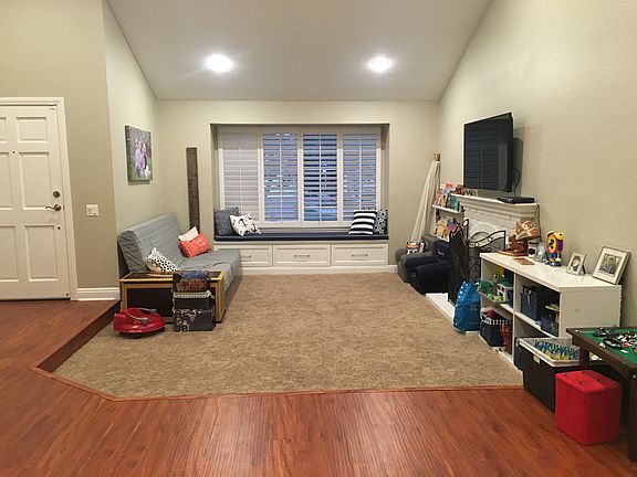 Living room used as a playroom