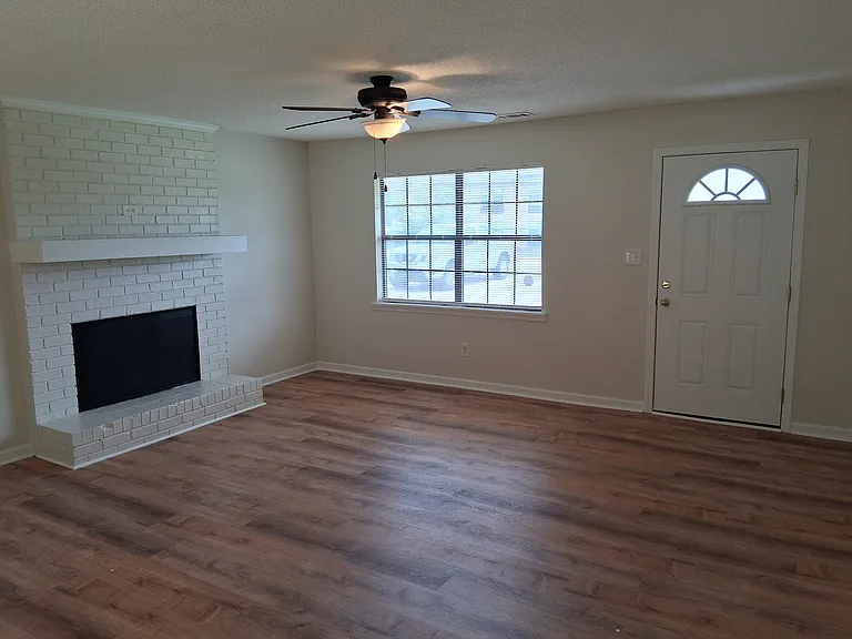 View from dining area toward front door