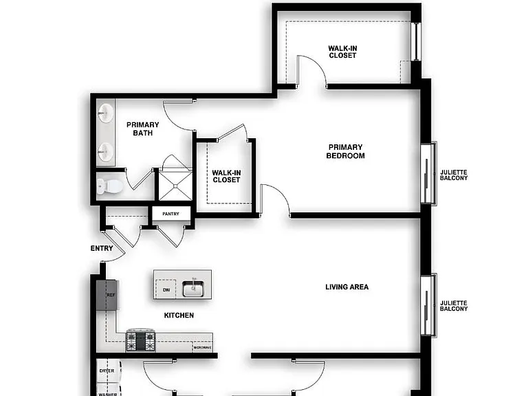 Explore the elegant floor plan of 30 Court, featuring two bedrooms and a modern open space. Explore the elegant floor plan of 30 Court, featuring two bedrooms and a modern open space.