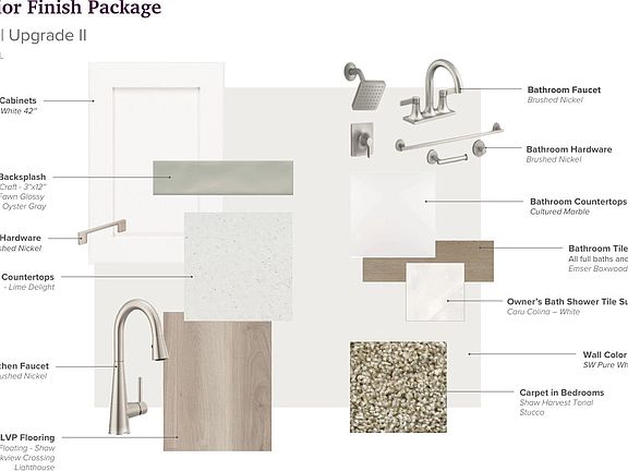 Interior selections for this home