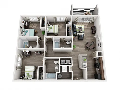 Floor plan 3X3B