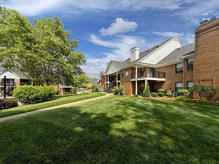 Building exterior with greenspace