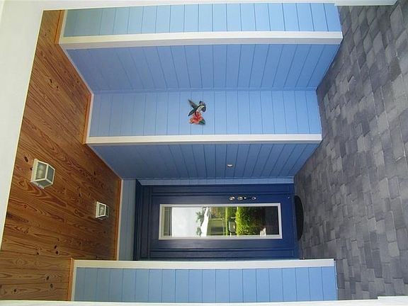 Front Entry Patio with Yellow Pine Ceilings