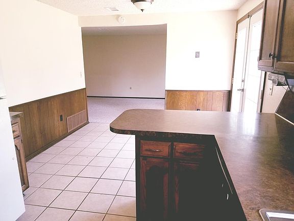 View of dining room from kitchen.