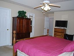 Spacious master bedroom with walk-in closet