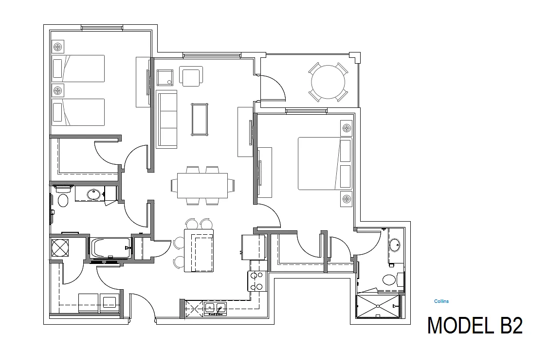 Floor plan Collins (B2)