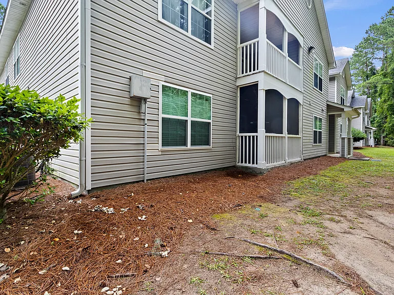 The downstairs porch is this unit