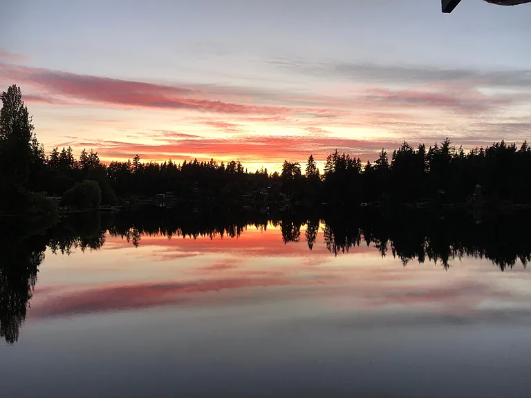 View across the lake to the west.