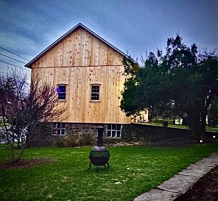 View of the barn from the front porch.