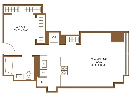 Floor plan Studio Alcove