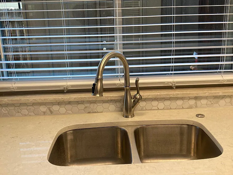 Kitchen sink Shed through window