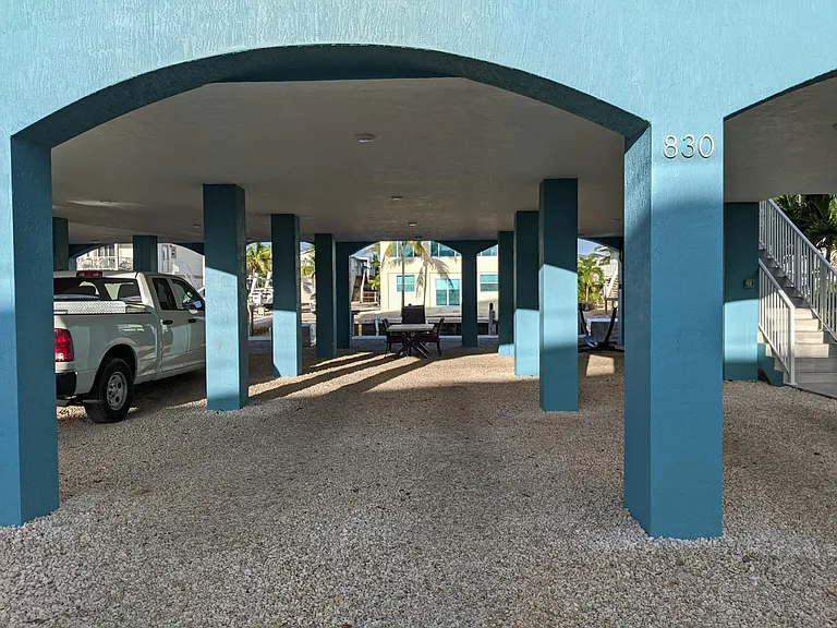 Downstairs covered parking and outdoor space is your own space.
