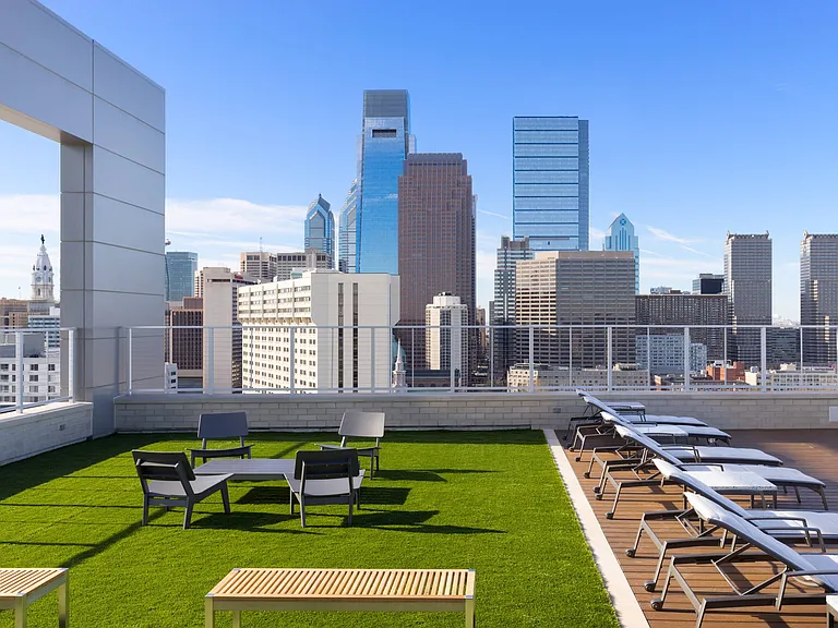 Views of Philadelphia from the rooftop