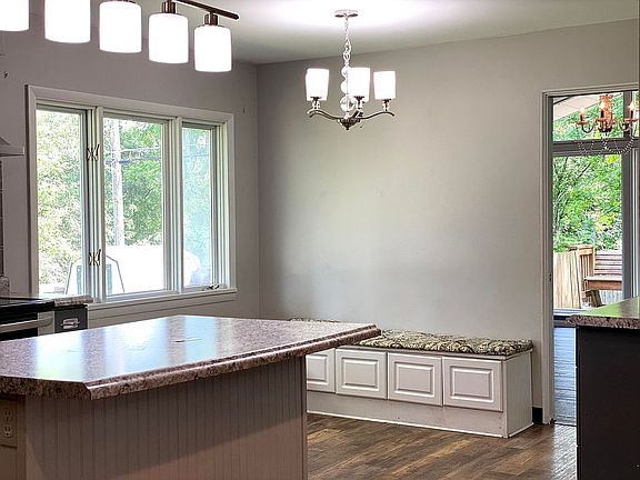 Center island in kitchen