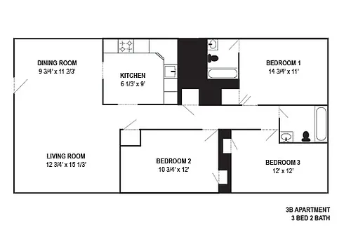 Floor plan 3B