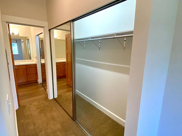 Master bedroom with 2 closet spaces