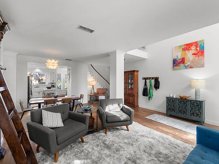 Cozy, bright gathering space with comfy seating and a relaxing feel.
