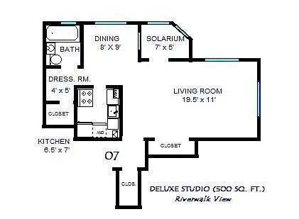 Floor plan Deluxe Studio 07