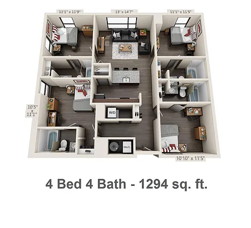 Floor plan Standard 4 Bedroom