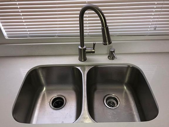 New stainless sink.