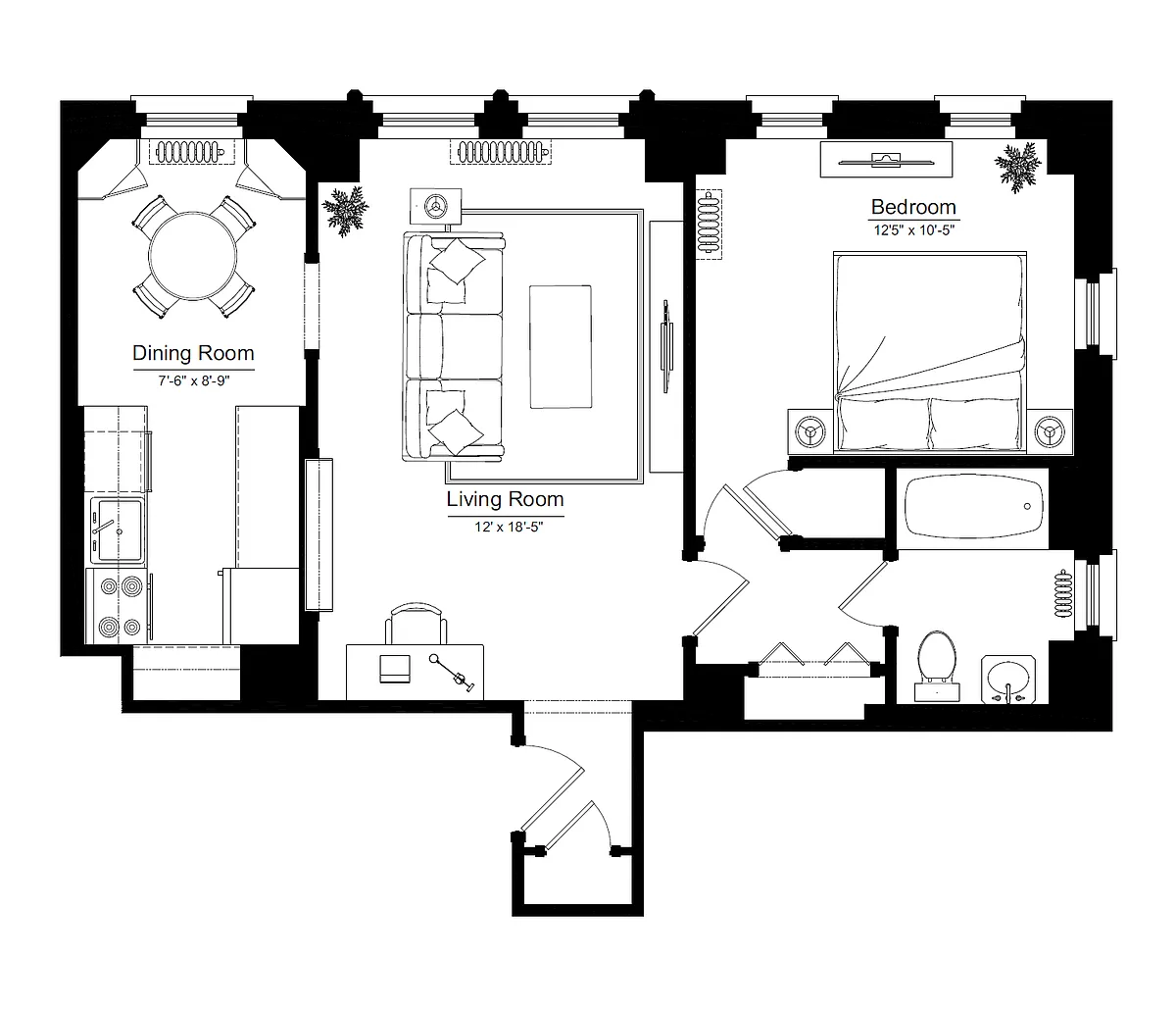 Floor plan Tier 1