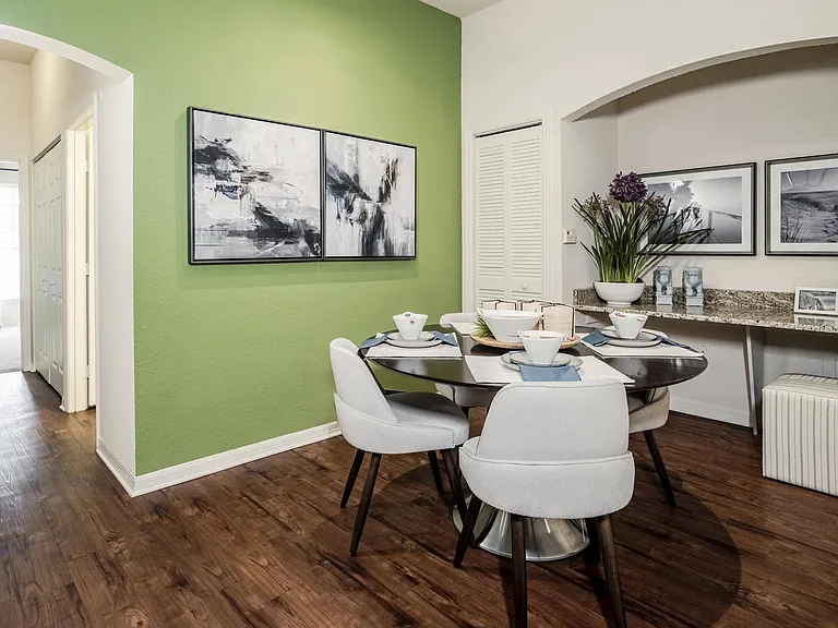 Stylish dining area