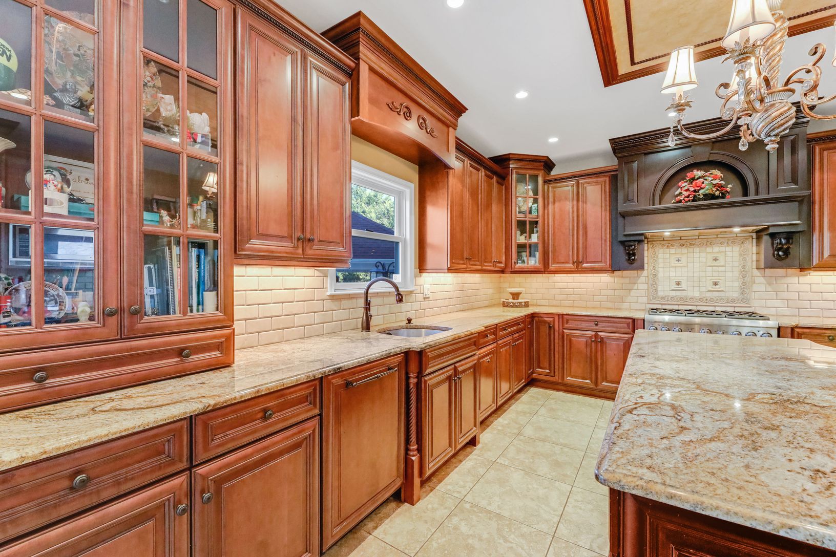  Chef's Kitchen with State-of-the-Art Appliances, Built-in Speakers, a Hand-stained Ceiling, & Wet Ba