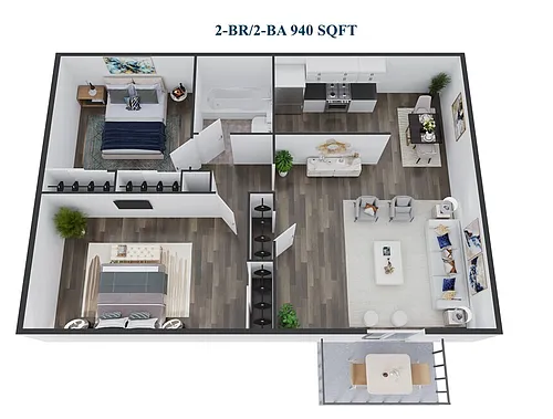 Floor plan Two Bedroom