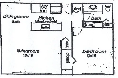 Floor plan One Bedroom