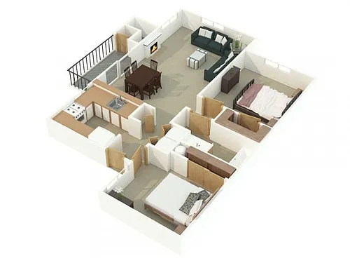 Floor plan 2X1 L