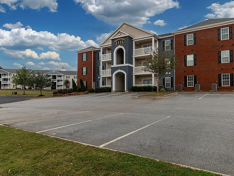 Parking spaces & building exterior
