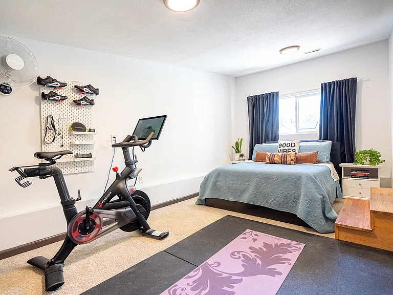 bedroom 2, oversized with large closet (or gym, bonus room)