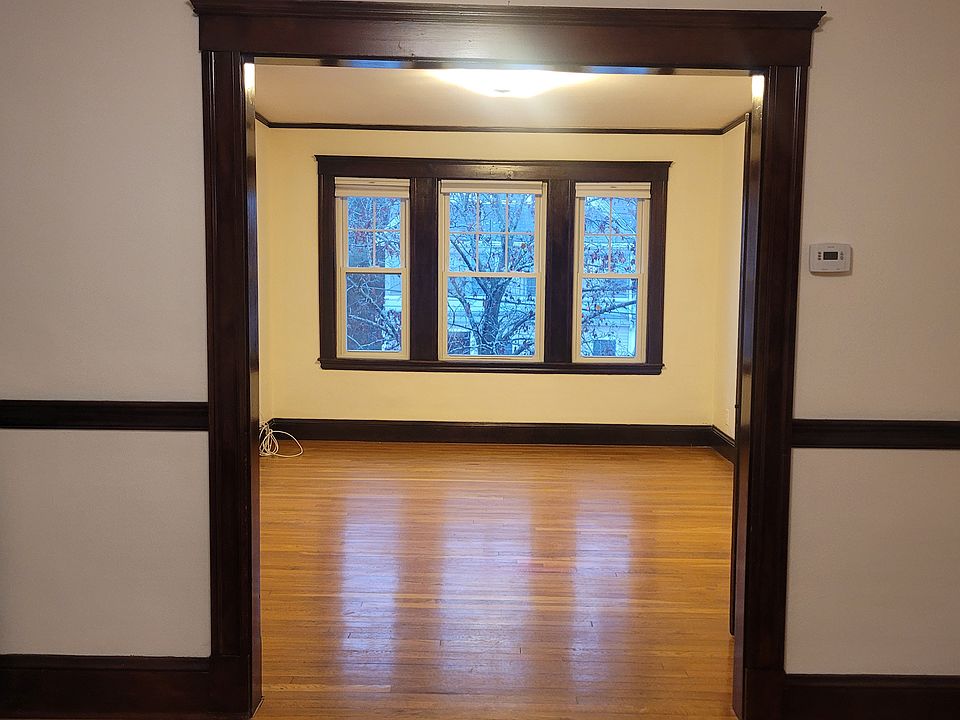Dining room view into living room